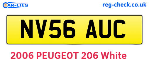 NV56AUC are the vehicle registration plates.