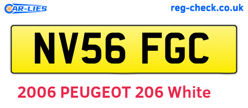 NV56FGC are the vehicle registration plates.