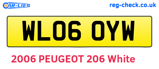 WL06OYW are the vehicle registration plates.