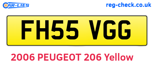 FH55VGG are the vehicle registration plates.