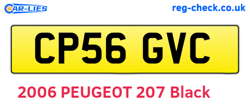 CP56GVC are the vehicle registration plates.