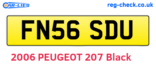 FN56SDU are the vehicle registration plates.