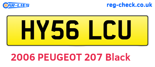 HY56LCU are the vehicle registration plates.