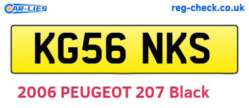 KG56NKS are the vehicle registration plates.