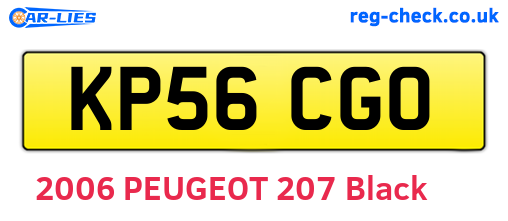 KP56CGO are the vehicle registration plates.