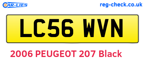LC56WVN are the vehicle registration plates.
