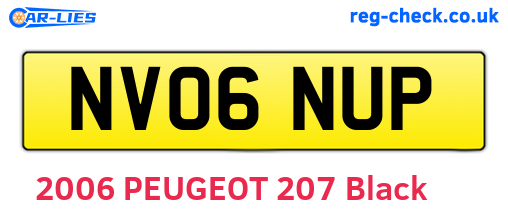 NV06NUP are the vehicle registration plates.