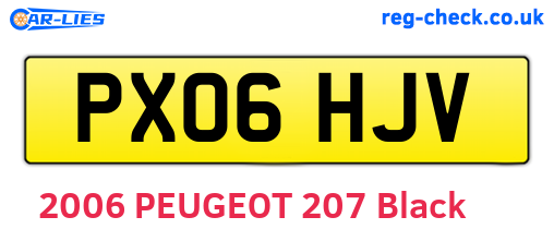 PX06HJV are the vehicle registration plates.