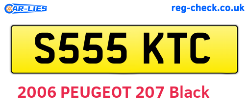 S555KTC are the vehicle registration plates.
