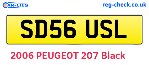 SD56USL are the vehicle registration plates.