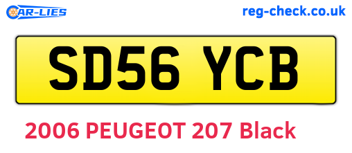 SD56YCB are the vehicle registration plates.