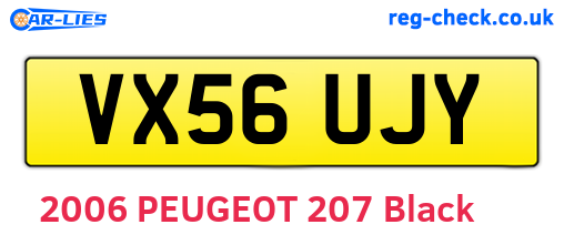 VX56UJY are the vehicle registration plates.