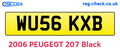 WU56KXB are the vehicle registration plates.