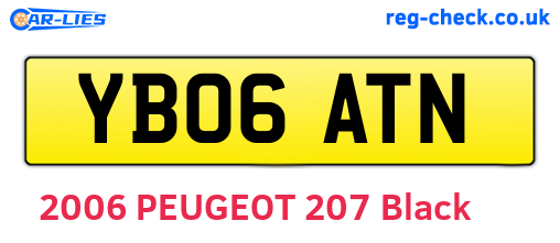 YB06ATN are the vehicle registration plates.