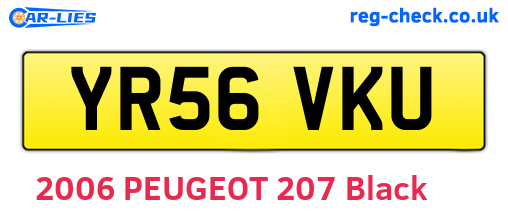 YR56VKU are the vehicle registration plates.