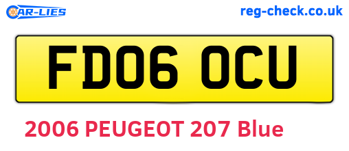 FD06OCU are the vehicle registration plates.