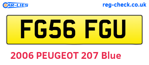 FG56FGU are the vehicle registration plates.