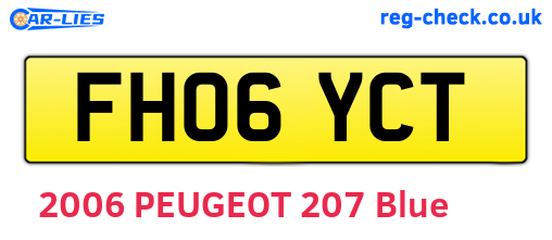 FH06YCT are the vehicle registration plates.
