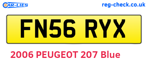 FN56RYX are the vehicle registration plates.