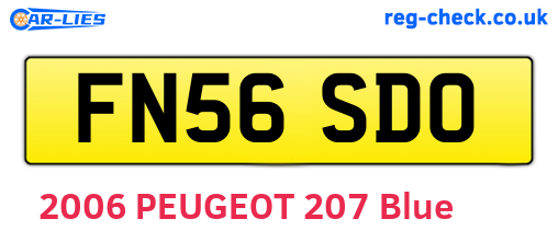 FN56SDO are the vehicle registration plates.