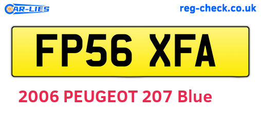 FP56XFA are the vehicle registration plates.