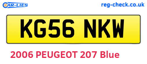 KG56NKW are the vehicle registration plates.