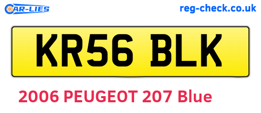 KR56BLK are the vehicle registration plates.