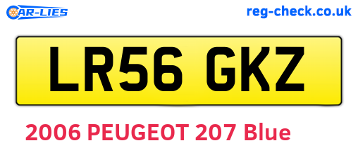 LR56GKZ are the vehicle registration plates.