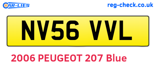 NV56VVL are the vehicle registration plates.