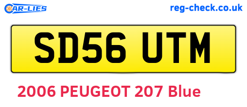 SD56UTM are the vehicle registration plates.