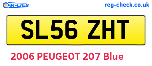 SL56ZHT are the vehicle registration plates.