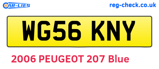 WG56KNY are the vehicle registration plates.