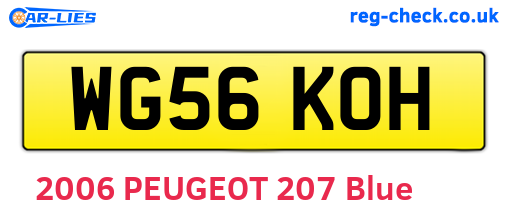 WG56KOH are the vehicle registration plates.