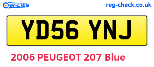 YD56YNJ are the vehicle registration plates.