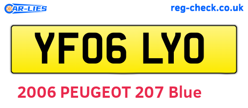 YF06LYO are the vehicle registration plates.