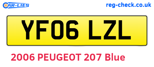 YF06LZL are the vehicle registration plates.