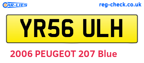 YR56ULH are the vehicle registration plates.