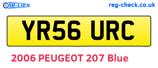 YR56URC are the vehicle registration plates.