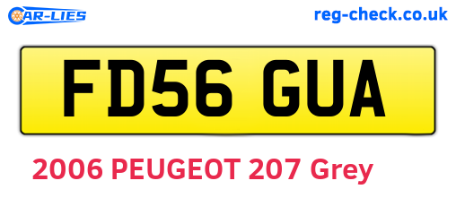 FD56GUA are the vehicle registration plates.