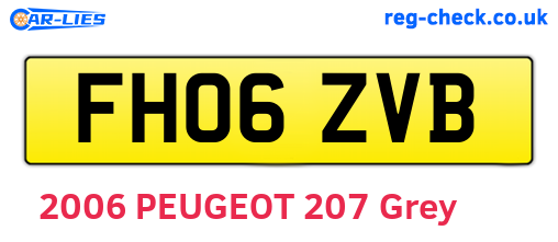 FH06ZVB are the vehicle registration plates.