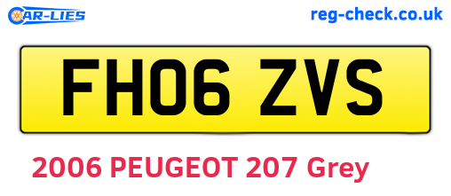 FH06ZVS are the vehicle registration plates.