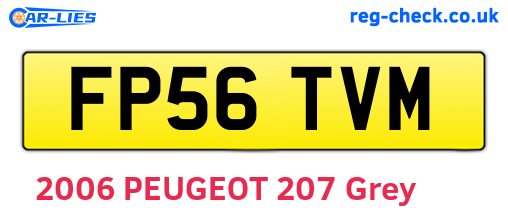 FP56TVM are the vehicle registration plates.