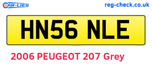 HN56NLE are the vehicle registration plates.