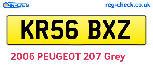 KR56BXZ are the vehicle registration plates.