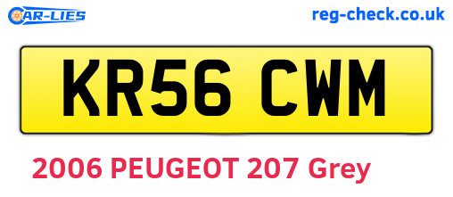 KR56CWM are the vehicle registration plates.