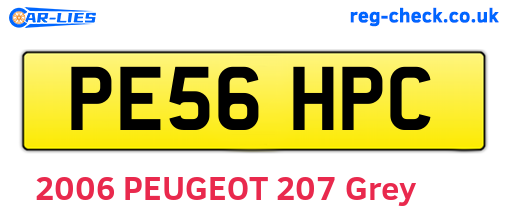 PE56HPC are the vehicle registration plates.