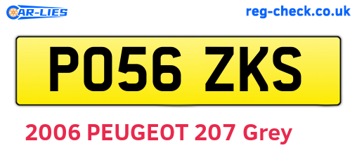 PO56ZKS are the vehicle registration plates.