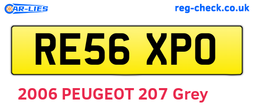 RE56XPO are the vehicle registration plates.