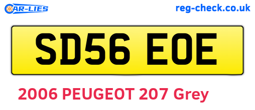 SD56EOE are the vehicle registration plates.