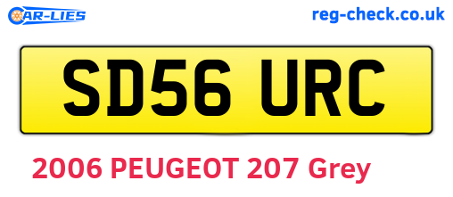 SD56URC are the vehicle registration plates.
